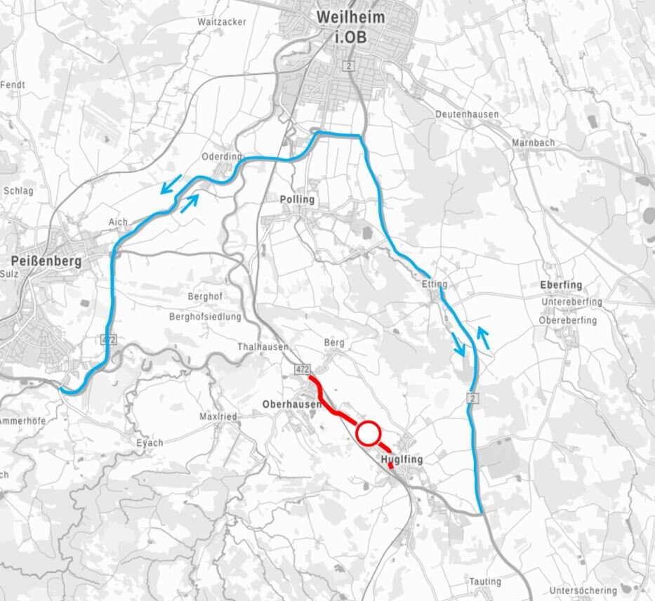Huglfing: Ortsdurchfahrt voll gesperrt / Radio Oberland News