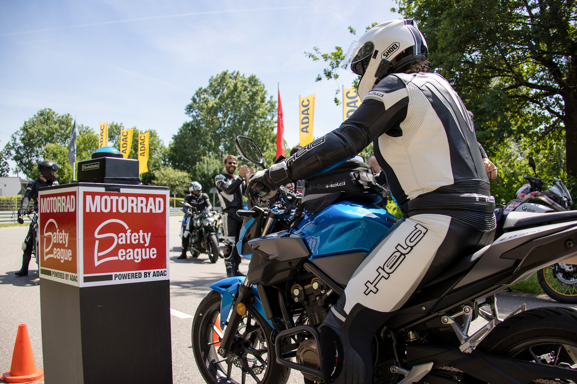 Sicherheitstraining auf dem Motorrad.