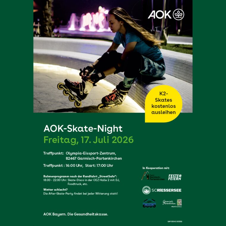 新品！Skate Night 「Skatin'/Noite Toda」 AOK-Skate-Night / Radio Oberland Veranstaltungen