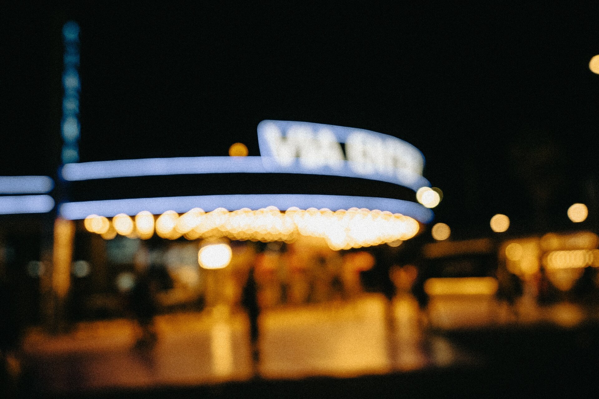 Funfair cinematic night