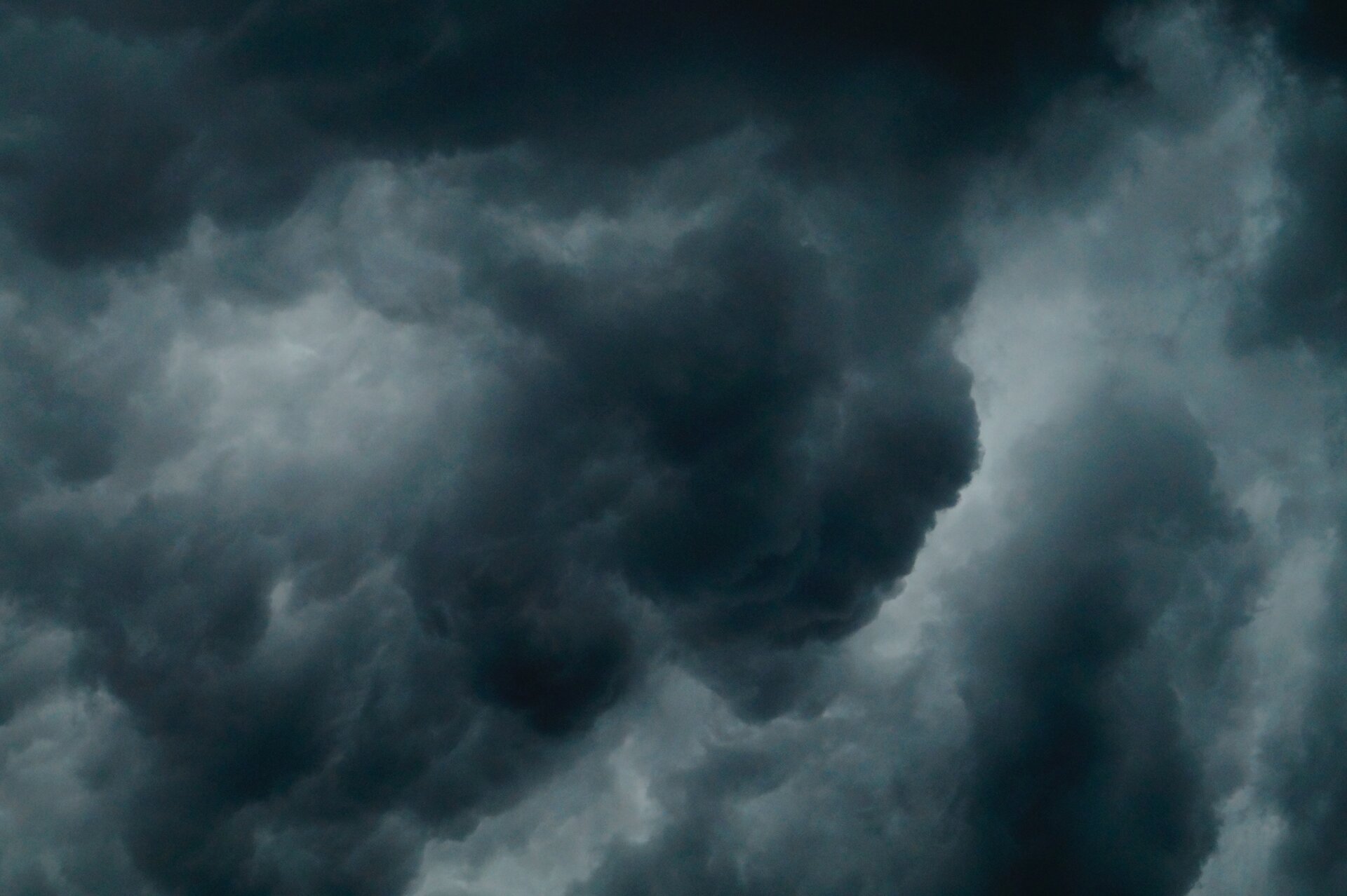 Stormy clouds at night