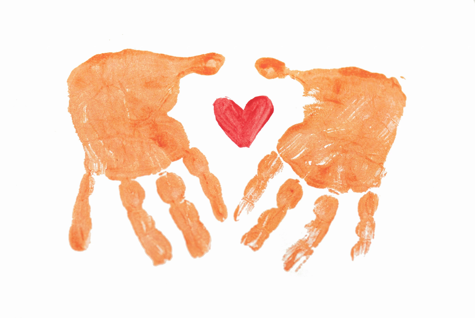 A child's hands imprint showing their love | © Unsplash / Rod Long
