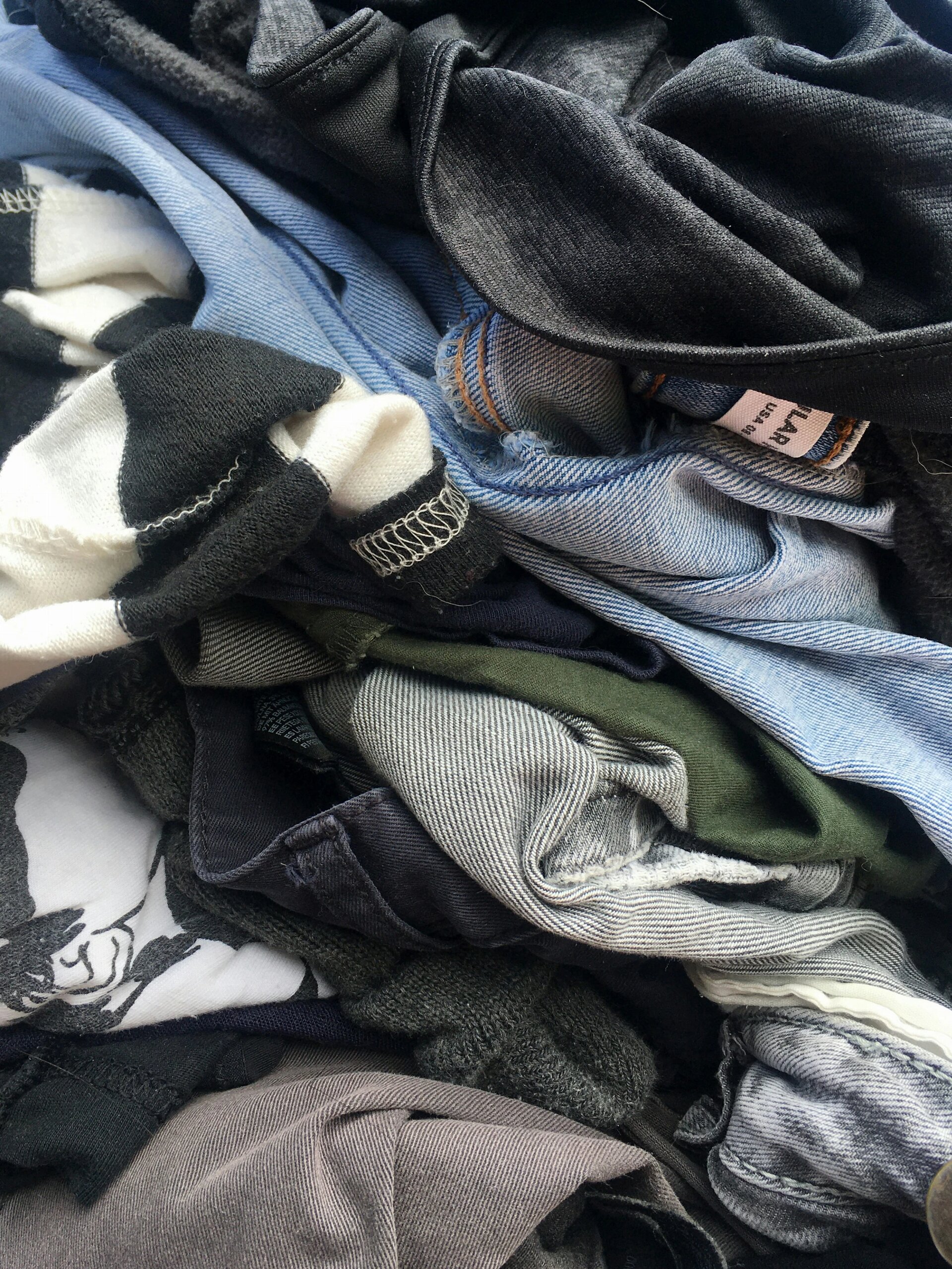A pile of dirty clothes