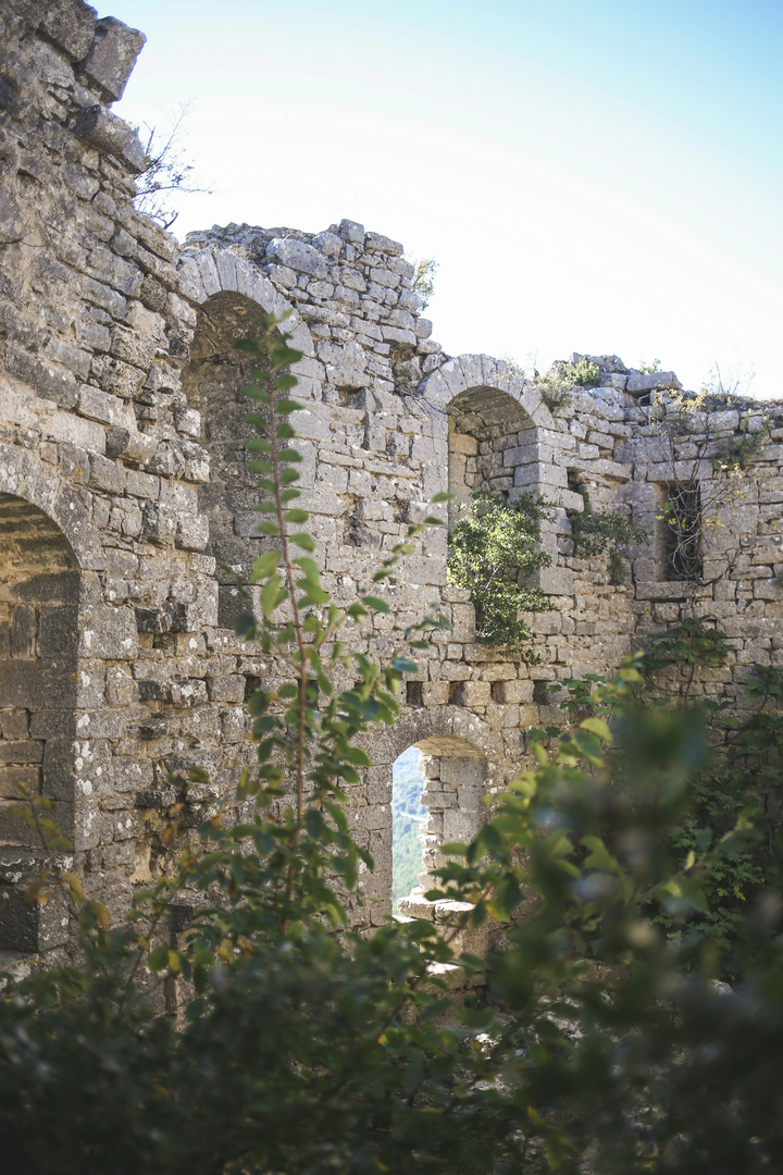 Castle in ruins in Hortus, Pic Saint-Loup with wild nature | © Unsplash / Morgane Le Breton