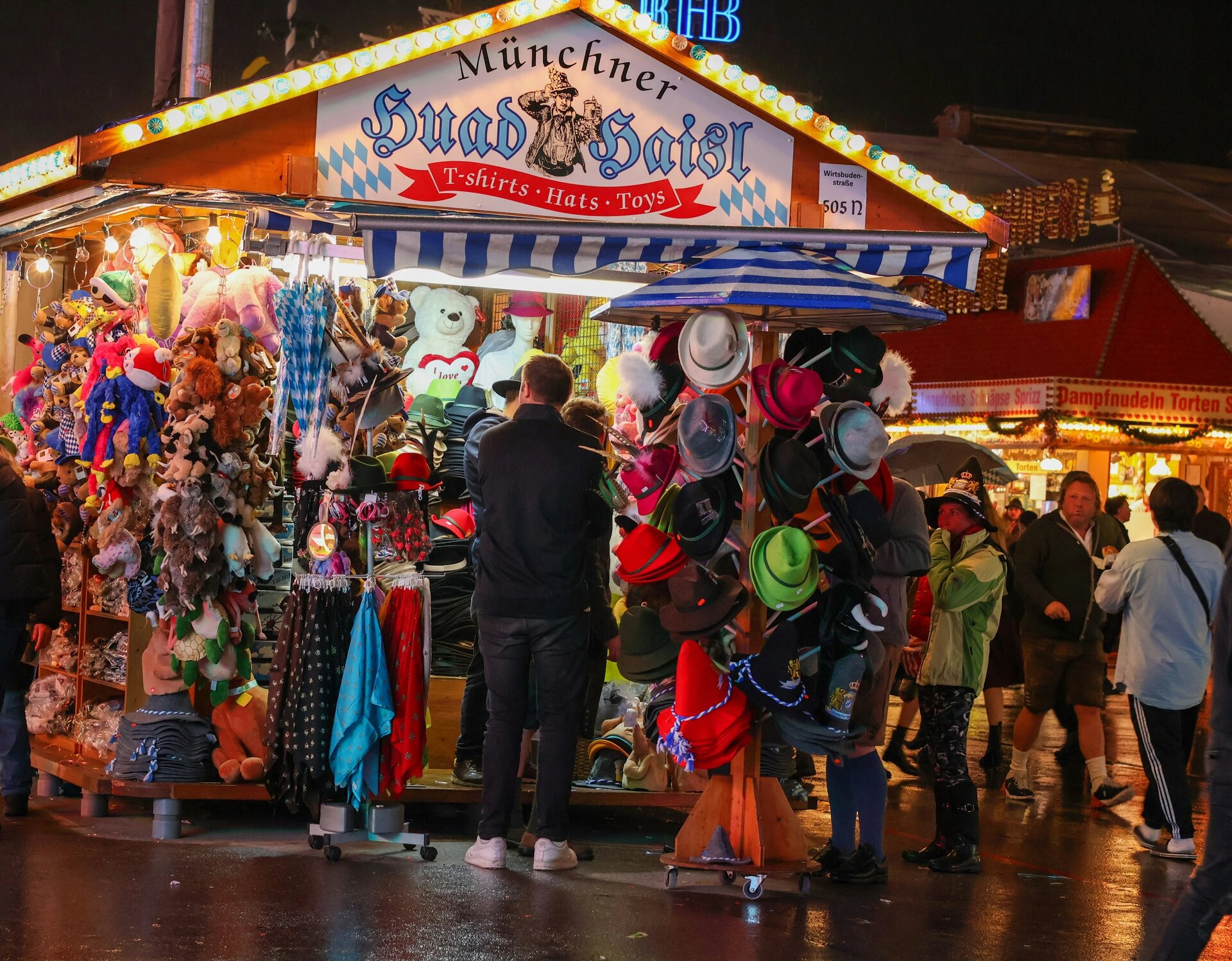 One of the shops at Oktoberfest around the 6 Oktoberfest tents.