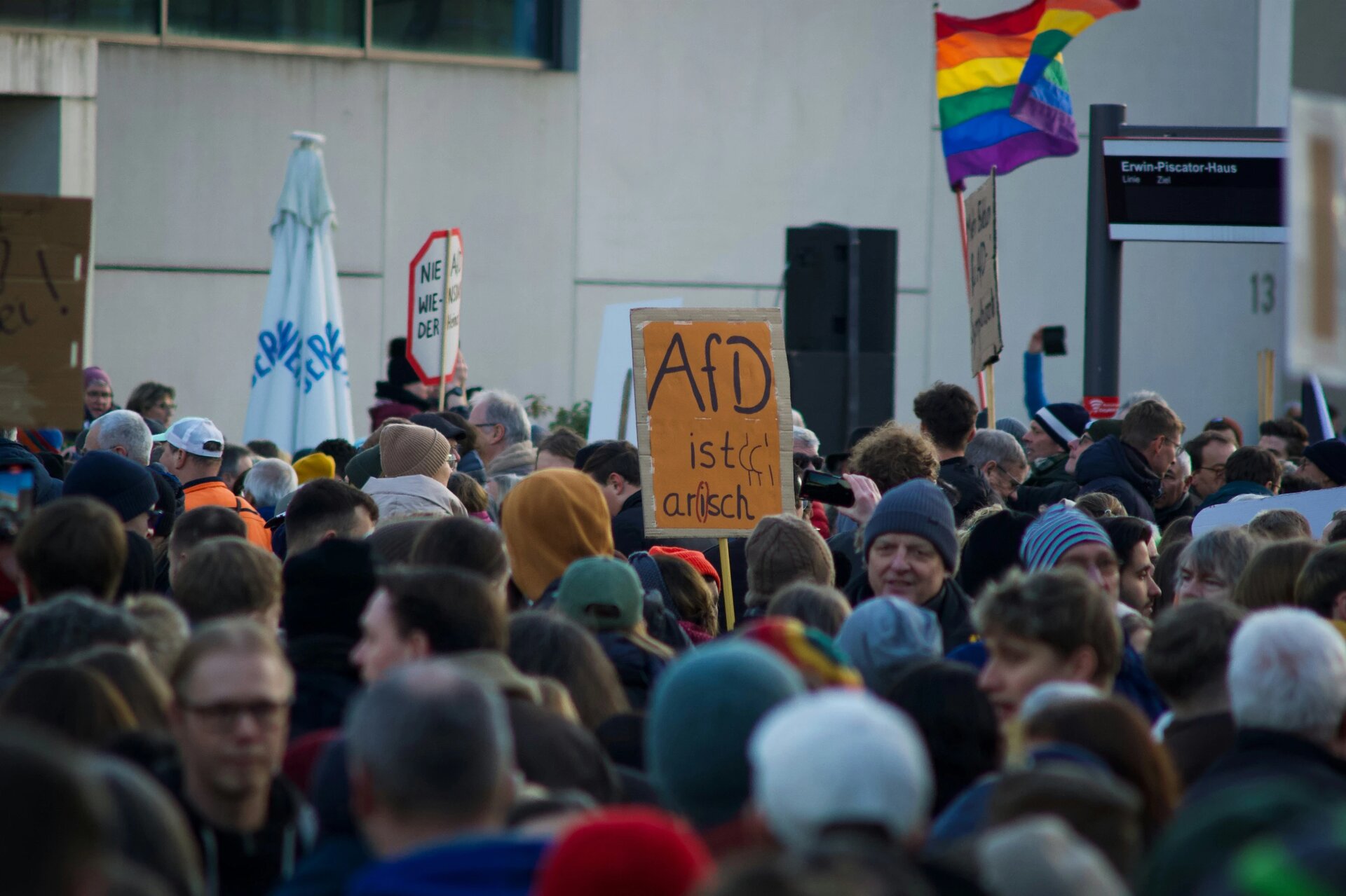 Anti-AfD Protest in Marburg, Germany