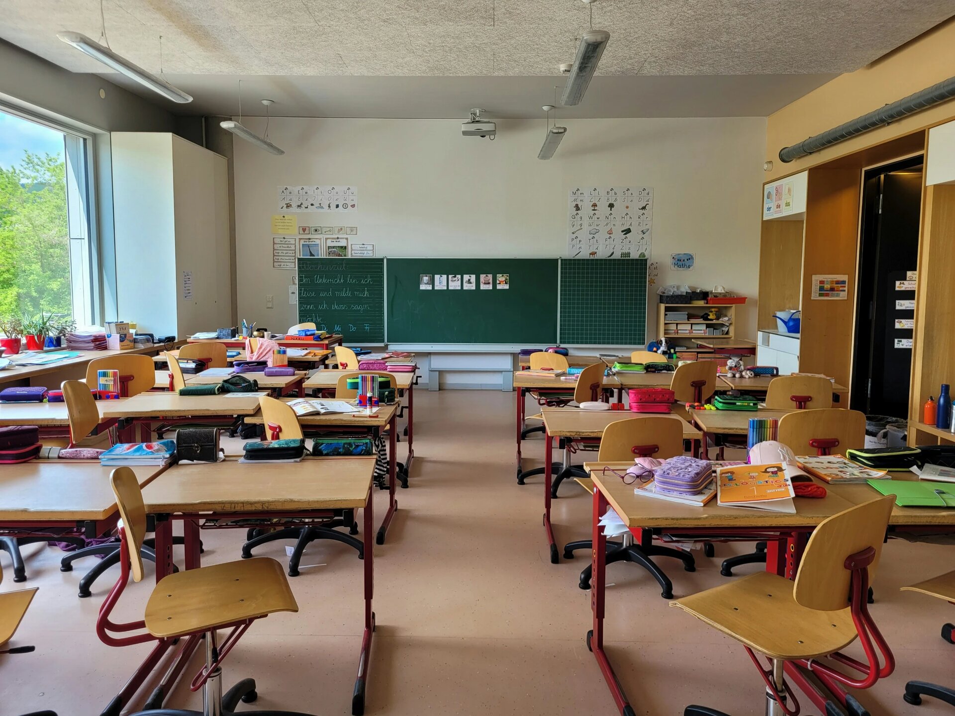 Classroom in an elementary school in Germany