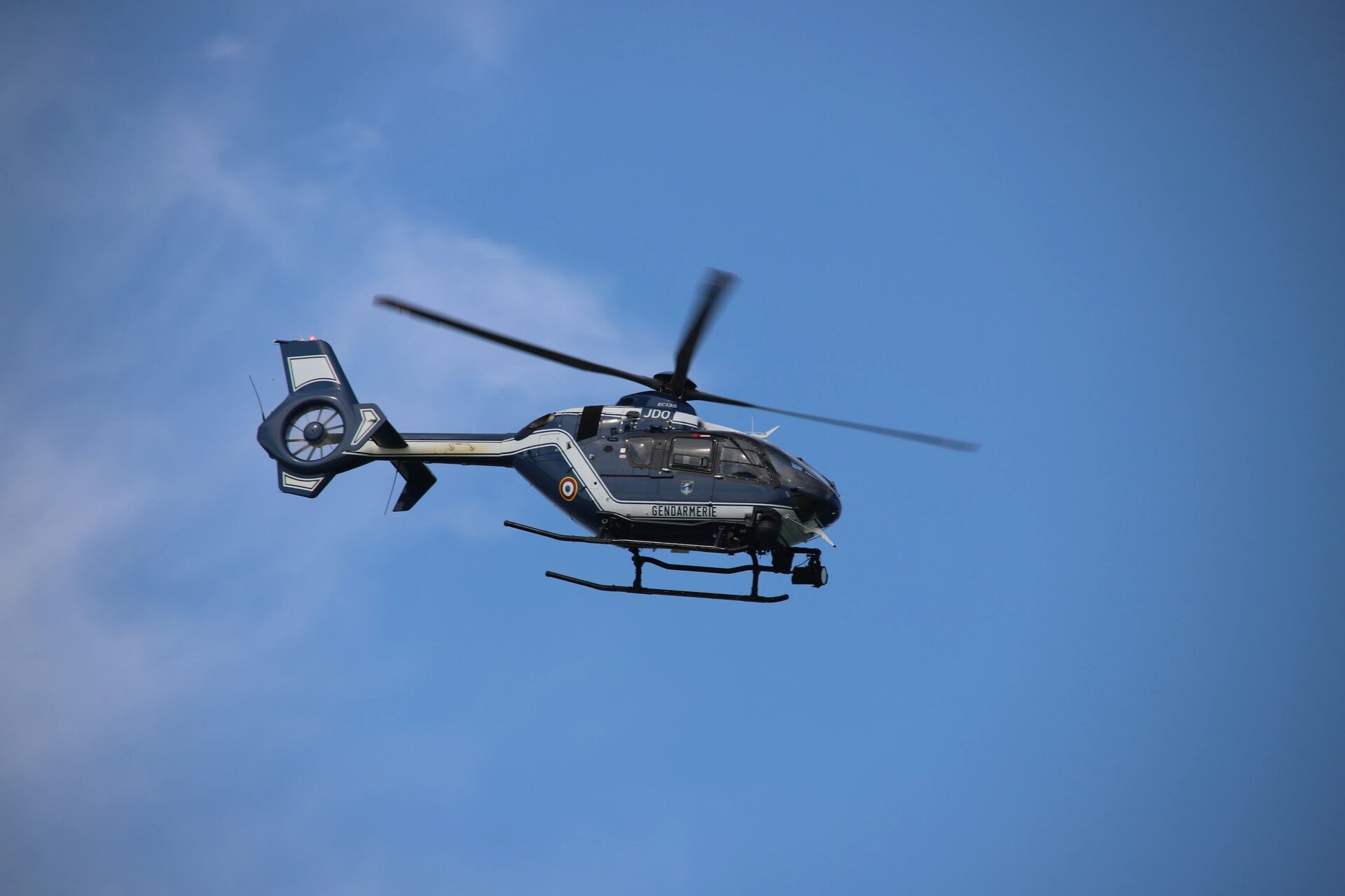 Police helicopter in France