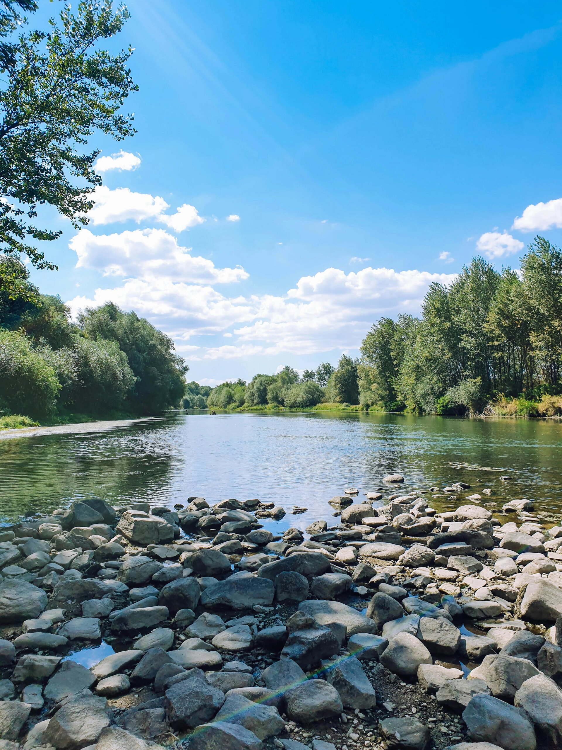 Beautiful view at Maritsa river in Plovdiv, Bulgaria.