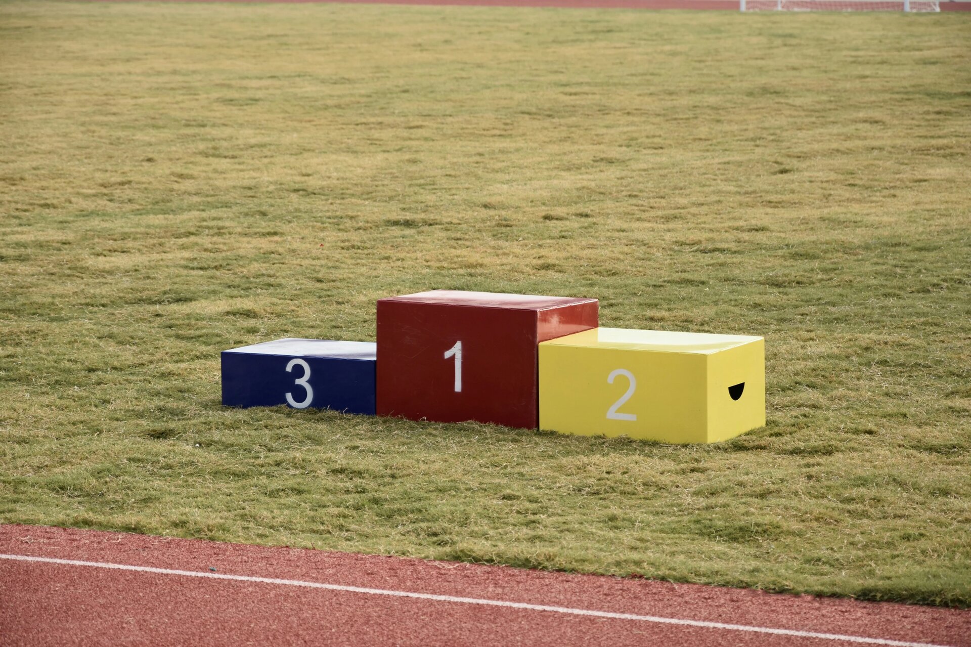 Podium on the grass